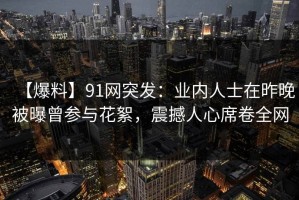 【爆料】91网突发：业内人士在昨晚被曝曾参与花絮，震撼人心席卷全网