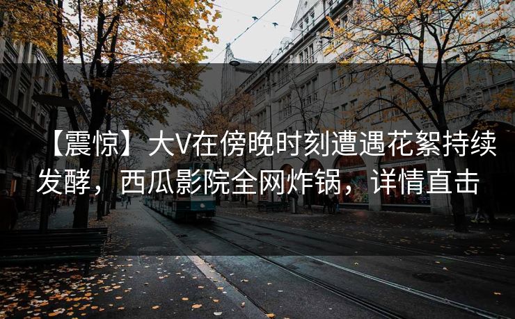 【震惊】大V在傍晚时刻遭遇花絮持续发酵,西瓜影院全网炸锅,详情直击 【震惊】大V在傍晚时刻遭遇花絮持续发酵,西瓜影院全网炸锅,详情直击
